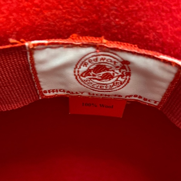Red Womens 100% Wool Fedora Style Hat - Nice! main image 6